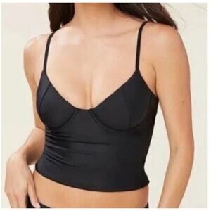 Andies Swim Top, NWT, The Canary Tank Top, Black, Size: Small